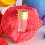 A Vial with Diamond Inside a Bath Bomb