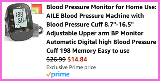 A screen grab for Aile Blood Pressure Monitor