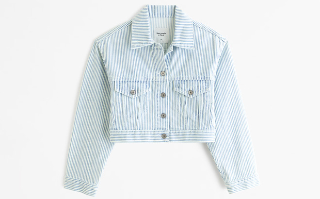 Abercrombie Fitch Cropped Denim Trucker Jacket