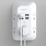 Addtam USB Wall Charger Surge Protector 5 Outlet Extender on the Wall