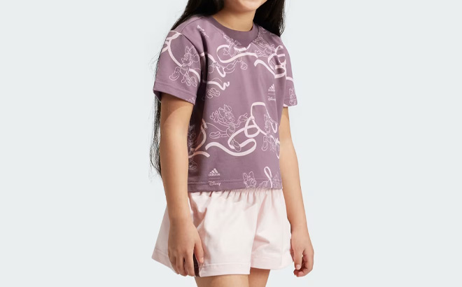 Adidas Disney Girls Minnie and Daisy Tee Set