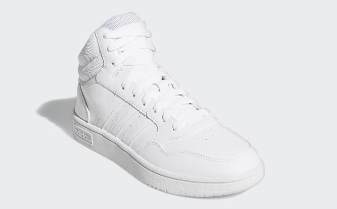 Adidas Hoops 3 0 Mid Classic Womens Shoes in White