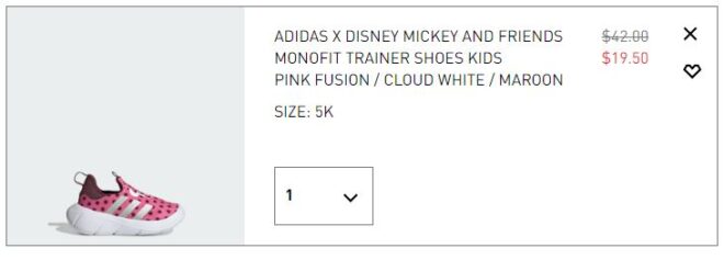 Adidas Toddler Disney Mickey Friends Monofit Trainer Shoes Checkout Page