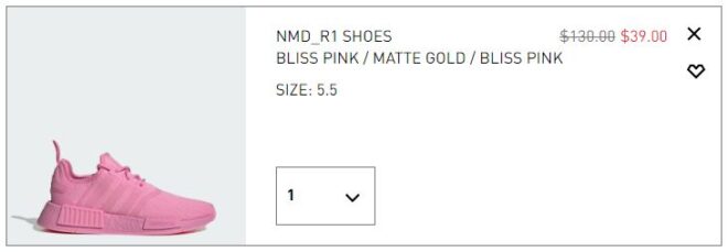 Adidas Womens NMD R1 Shoes Checkout Page