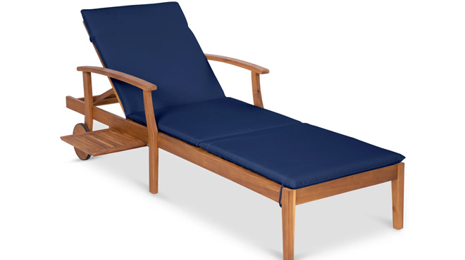 Adjustable Acacia Wood Lounge Chair