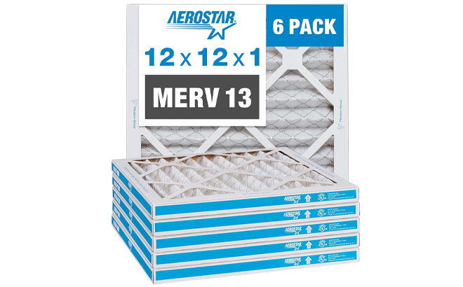 Aerostar Merv 13 Pleated Air Filters 6 Pack