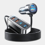 Ainope Car USB Charger Multi Port on a Light Gray Background