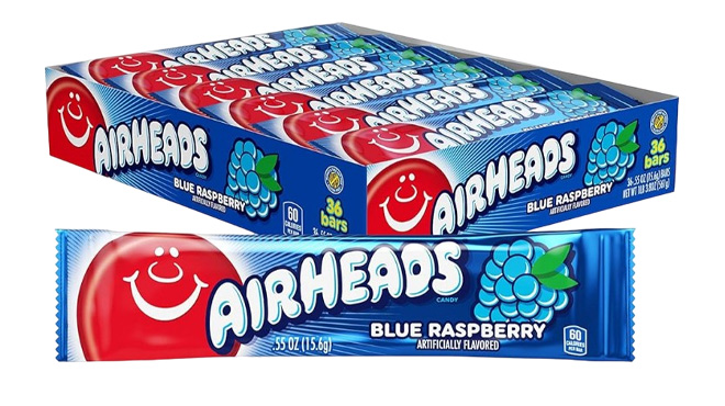 Airheads Candy Blue Raspberry Flavor 36 Count