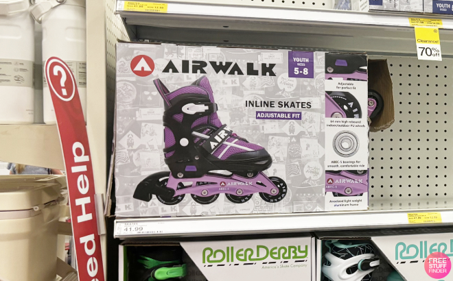 Airwalk Youth Inline Skate in Plum Purple Color