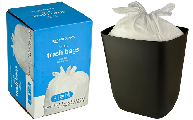 Amazon Basics 4 Gallon Trash Bags