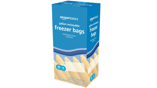 Amazon Basics Freezer Gallon Bags 90 ct