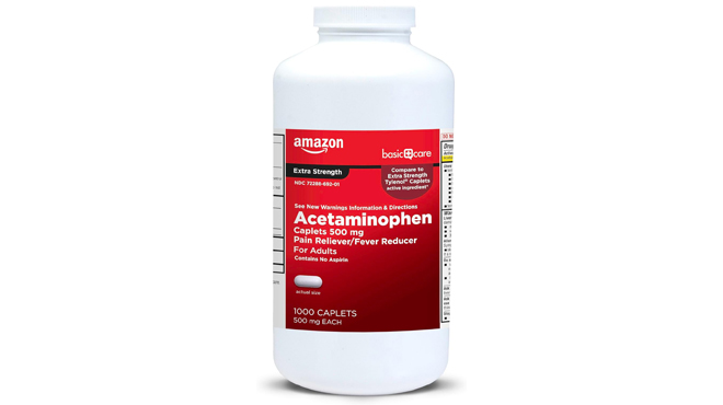 Amazon Extra Strength Acetaminophen 1000 Count 500 mg Caplets