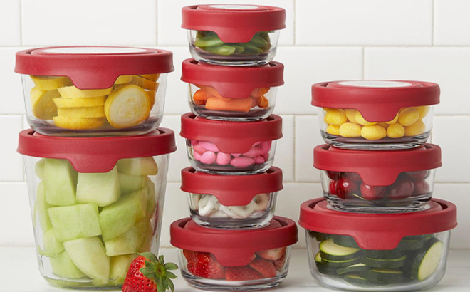 Anchor Hocking 20 piece Leak Proof Glass Food Storage Set