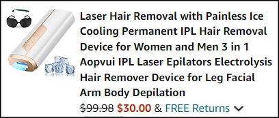 Aopvui Laser Hair Removal Checkout