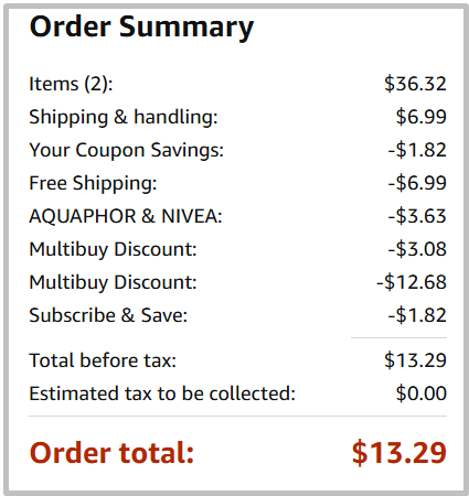 Aquaphor Amazon Checkout Screenshot