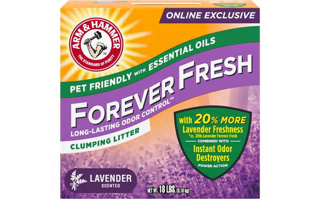 Arm Hammer Forever Fresh Clumping Cat Litter in Lavender Scent