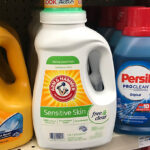 Arm Hammer Sensitive Skin Laundry Detergents on a Shelf at CVS