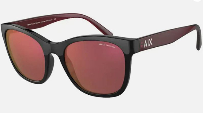 Armani Exchange Women's 54 mm Shiny Bordeaux Sunglasses