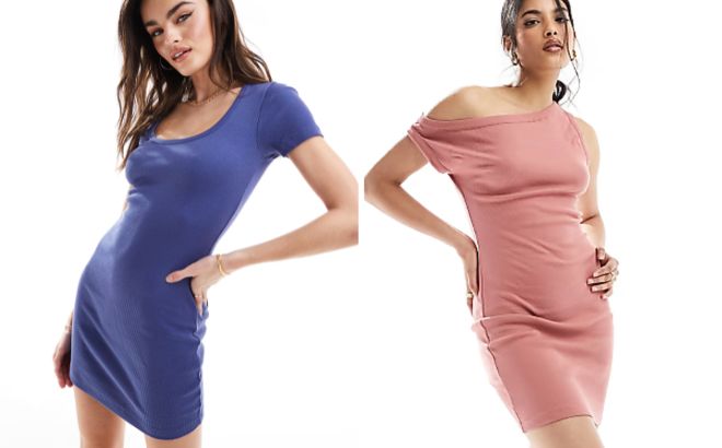 Asos Design Ribbed Mini Dresses