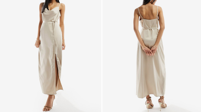 Asos Vila Bridesmaid Cowl Neck Cami Dress