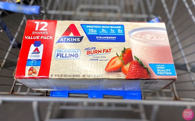 Atkins Strawberry Protein Shake 12 Pack in cart