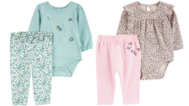 Baby 2 Piece Floral Bodysuit Pant Set