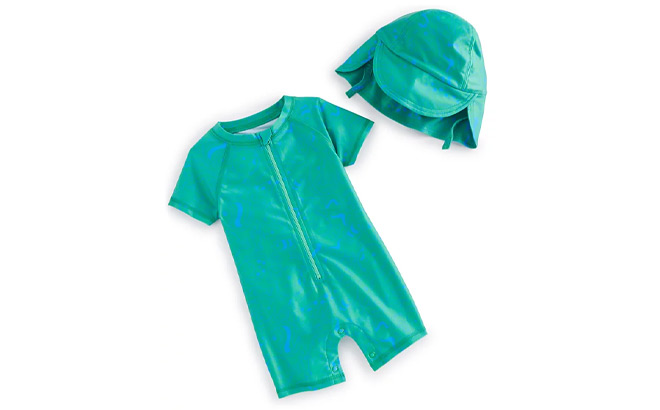 Baby Boys Fish Rash Guard and Hat