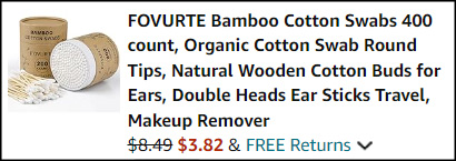 Bamboo Cotton Swabs Checkout