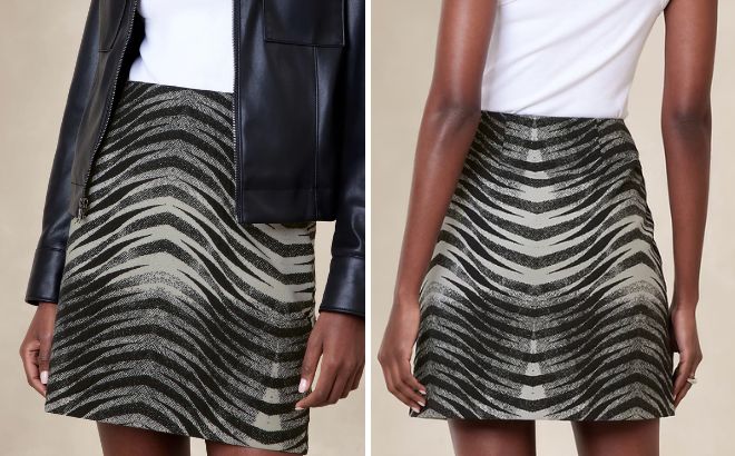 Banana Republic Factory Jacquard Mini Skirt 1