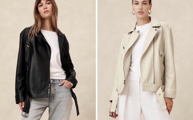 Banana Republic Factory Vegan Leather Moto Jacket