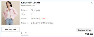 Banana Republic Jacket at Checkout