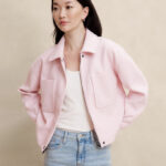 Banana Republic Knit Short Jacket in Pink Lace Color