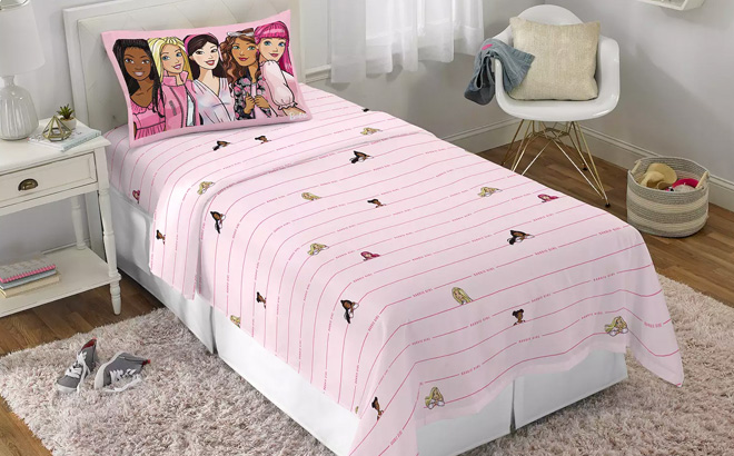 Barbie 4 Piece Sheet Set