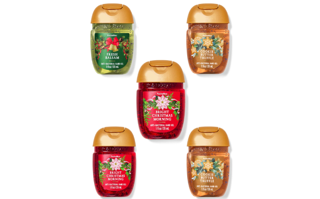 Bath Body Works Home For the Holidays Pocketbac Hand Sanitizer 5 Pack