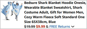 Bedsure Wearable Shark Blanket Screenshot