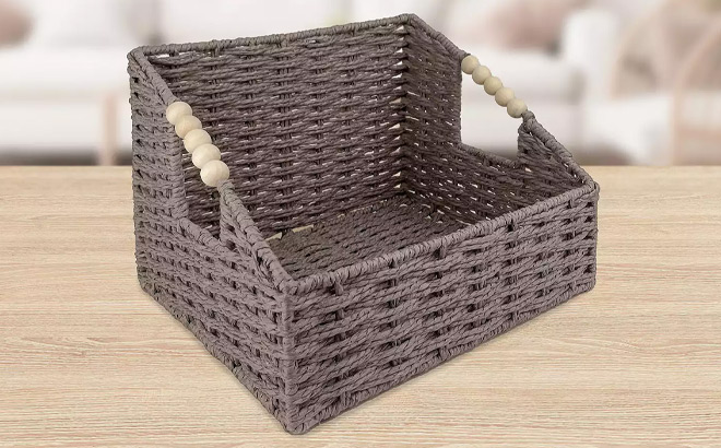 Belle Maison Angled Paper Weave Storage Bin