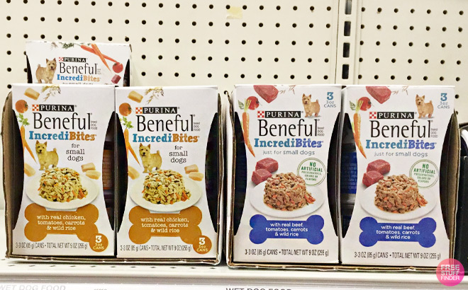 Beneful Purina Incredibites Dog Food on a Shelf