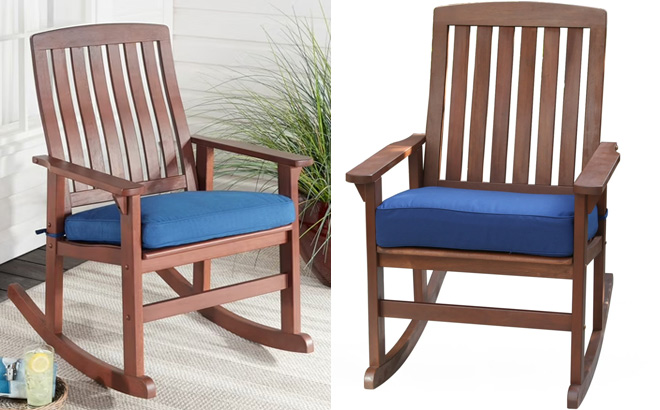 Better Homes Gardens Delahey Outdoor Wood Rocking Chair