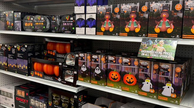 Big Lots Halloween Decor on Shelves