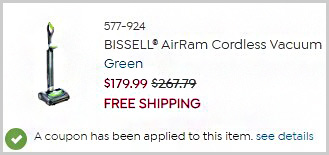 Bissell Vacuum at Checkout