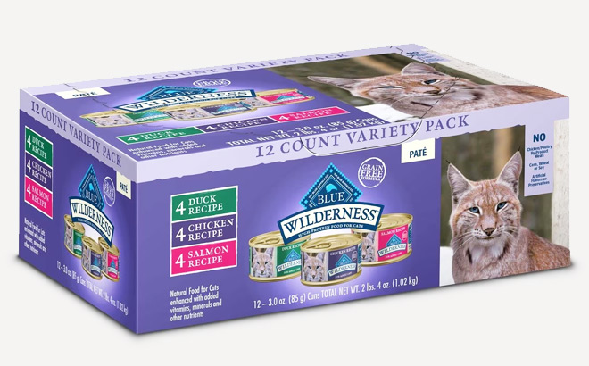 Blue Buffalo Wilderness Cat Food 12 Count Variety Pack