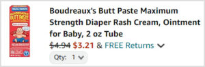 Boudreauxs Diaper Rash Cream at Checkout