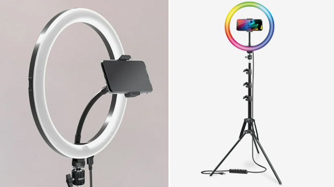 Bower 12 inch LED RGB Ring Light Studio Kit 2