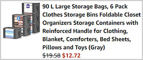 Budding Joy Clothes Storage Bags 6 Pack Screenshot