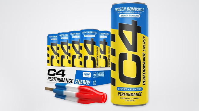 C4 Energy Drink 12 Pack in Frozen Bombsicle