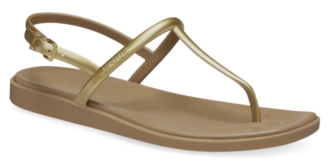 CROCS WOMENS MIAMI METALLIC THONG FLIP