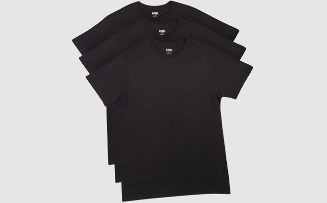 CSG 3 Pack Mens T Shirt Black