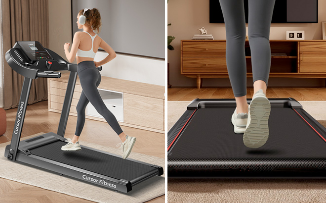 CURSOR FITNESS Under Desk Treadmill with Full Screen Display