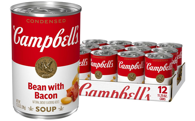 Campbells Condensed Bean with Bacon Soup Pack of 12