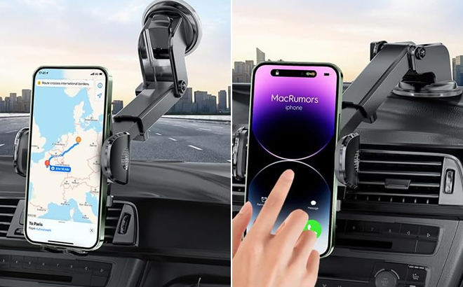 Car Phone Holder on the Windshield